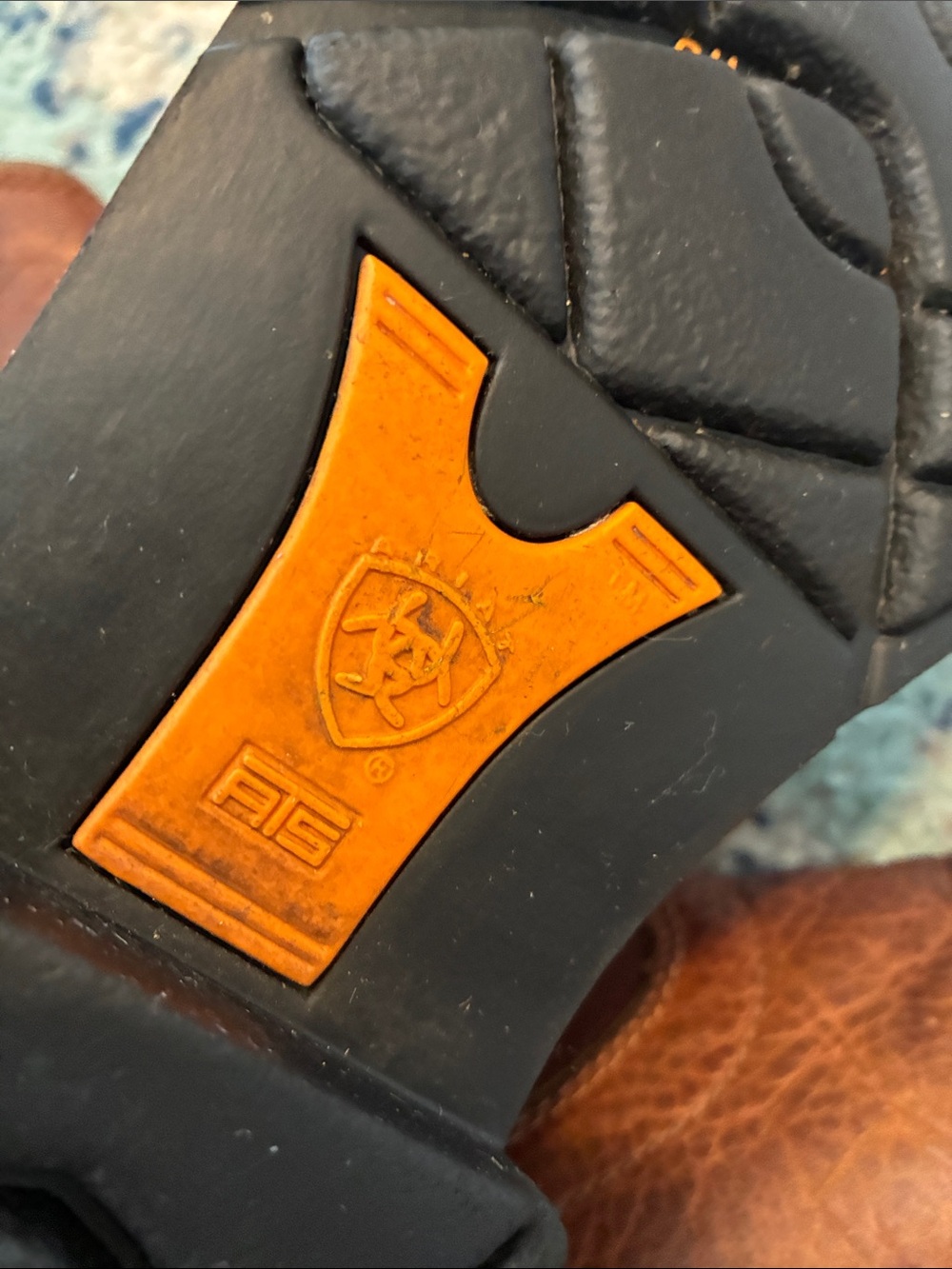 Ariat Brown men’s 10.5 D Leather Pull-On Waterproof Work Boots cowboy - Picture 10 of 12
